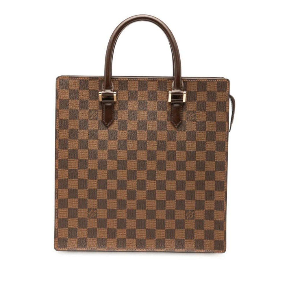 Louis Vuitton Damier Venice Handbag Brown Leather